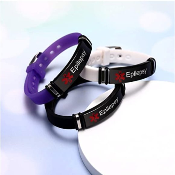 Epilepsy Stainless Steel Engraved Silicone - Picture 3 of 7